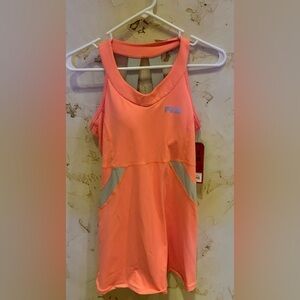 Fila NWT Coral Performance Tennis Dress XS Racerback Athletic Spring Ready